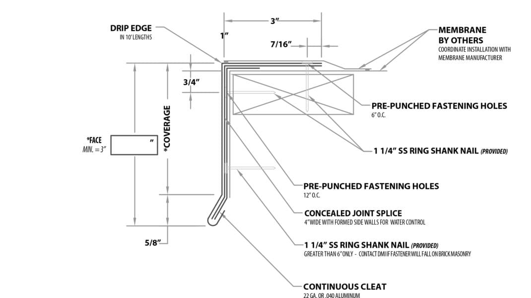 DRIP EDGE ES1 CERTIFIED DYNACLAD EDGE METALS