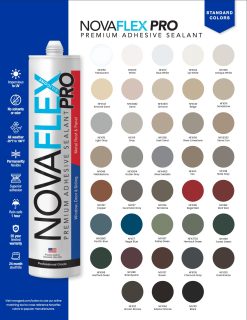 NovaFlex Pro adhesive sealant color chart and product